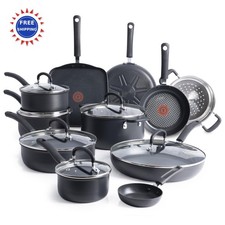 T Fal Ultimate Hard Anodized Nonstick Cookware Set 17 Piece Pots Pans