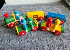 Vintage Brio Wooden Railway Train Cars  Figures 10 Pieces VGUC