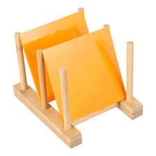 4 x 4 Inch Stained Glass Sheets, 2 Sheets Transparent Art Glass, Orange-Red