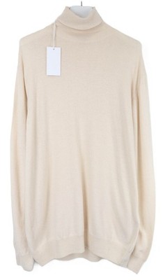 8 Sweaters Mens 2XL Ivory Roll Neck Cashmere Wool Blend Pullover Sweater