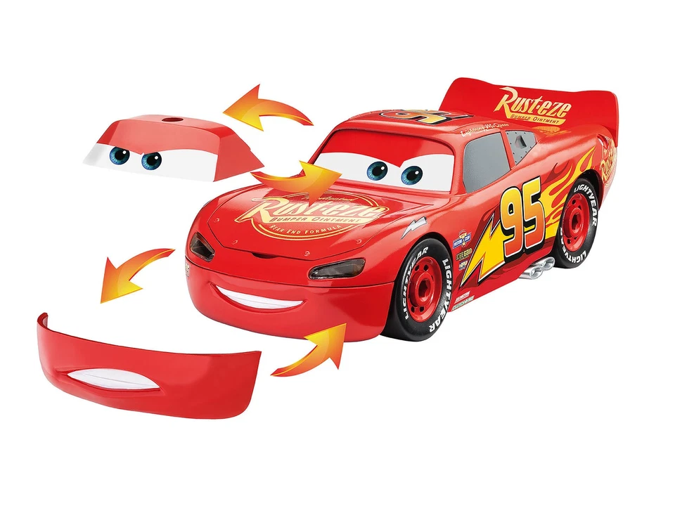 Lightning Mcqueen Disney Cars (Light & Sound) 1:20 Plastic Model Kit REVELL - Immagine 4 di 4