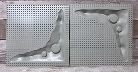 Vintage LEGO Two Crater Base Plates 32x32 6970 / 6971 / 453 / 305