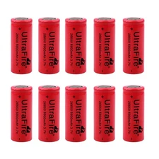 UltraFire 26650 Battery 3.7V Flat Top Rechargeable Batteries Cell For LED Torch