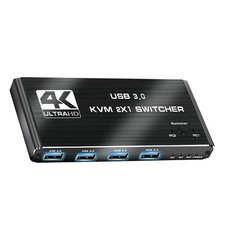 2 in 1 Out HDMI KVM Switch Dual Monitor HDMI KVM Switch With 2 USB Data Cable