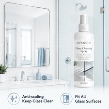 Glass Cleaner Spray 3.38Oz Removes Hard Water Stains And Soap Scum Instantly,