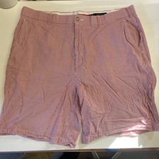 Bobby Jones Red/white  Striped 100% Cotton Golf Shorts Mens 38 Preppy.
