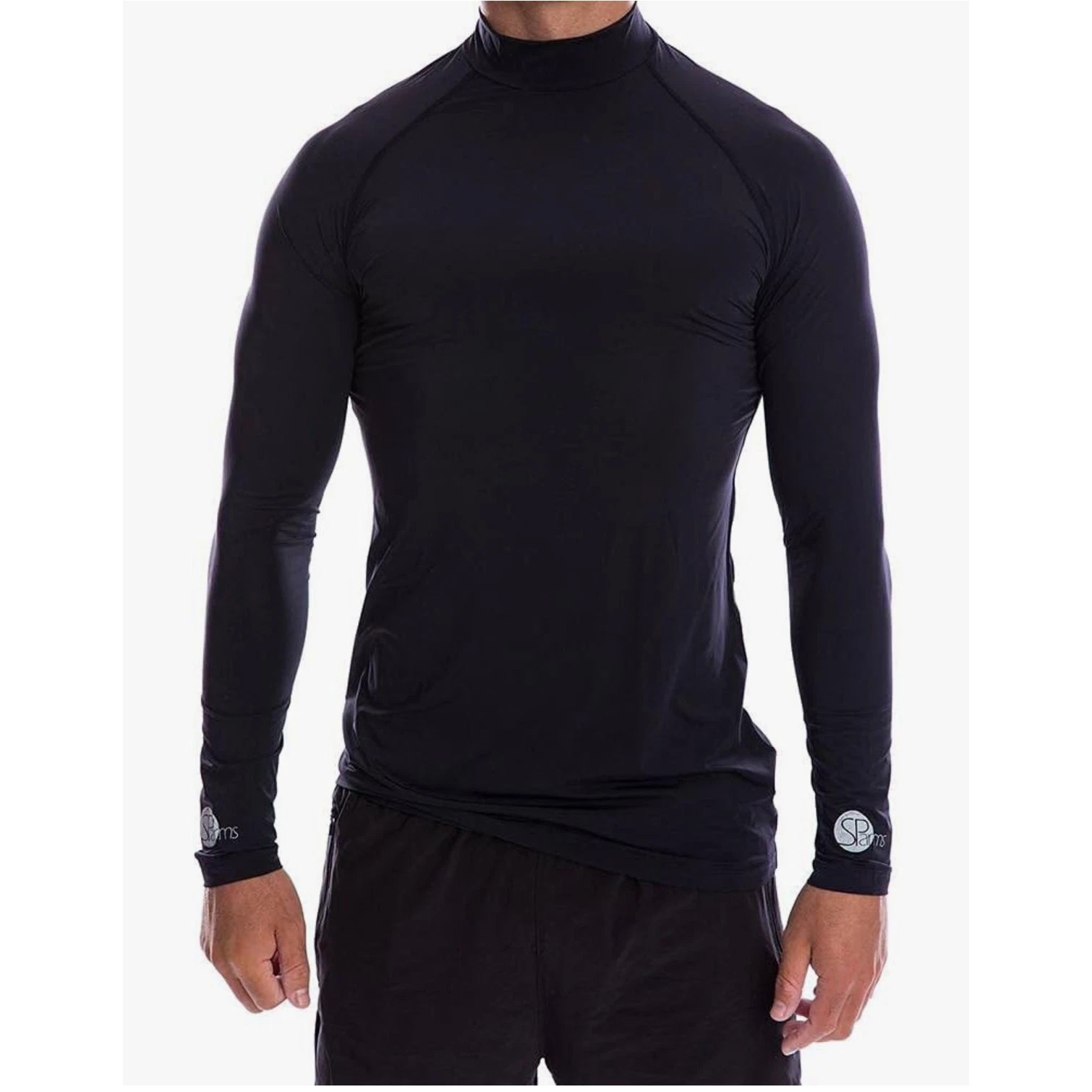 SParms Sun Protection UPF 50 Warm Long Sleeve Shirt Black Size Men's XL NEW