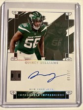 2024 Panini Impeccable Quincy Williams IMPRESSIONS autographed /49 New York Jets