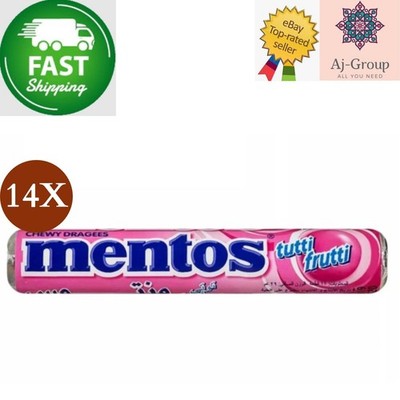 14er Pack X Mentos Chewy Candy Tutti Frutti Geschmack Halal (29 Gramm)  SCHNE...