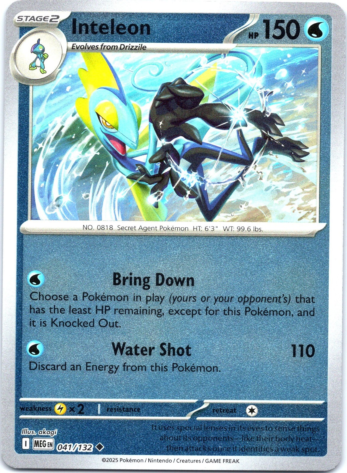 Inteleon Uncommon ME01: Mega Evolution 041/132 NM