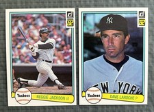 Reggie Jackson & Dave LaRoche 'Vintage' Donruss 1982, 2 Cards New York Yankees