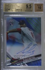 2017 Topps Chrome Rookie Blue Wave Refractor 55/75 Alex Reyes BGS 9.5 Auto g0n