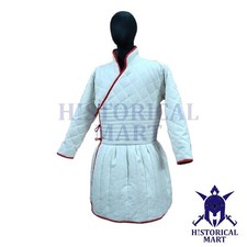 Medieval Thick Padded Cotton Gambeson Quilted Armor Jacket  For LARP  SCA