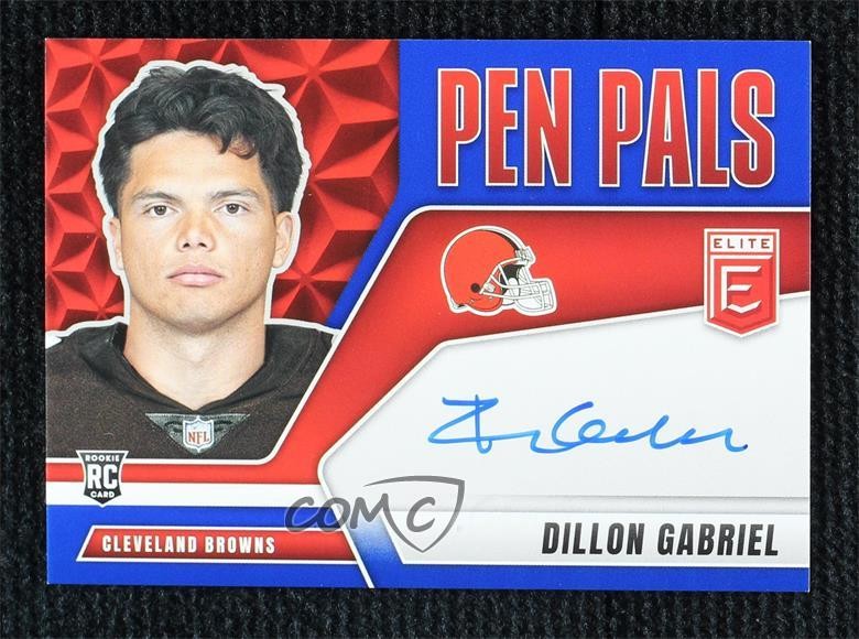 2025 Panini Donruss Elite Pen Pals Blue Ink Dillon Gabriel Rookie Auto RC