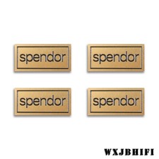 Distintivi logo metallo personalizzato altoparlante Spendor alluminio 28 mm (1,1") X 14 mm (0,55") ORO