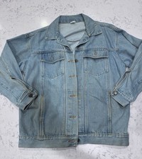 Vintage 80s Sears Roebucks Washed Denim Button Jean Jacket Size S BH