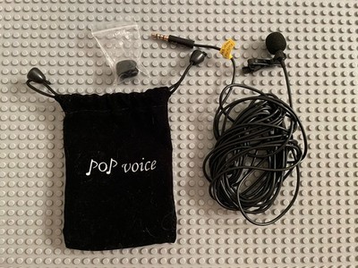 Pop voice Microphone For 3.5 Mm Devices Noise Canceling Lapel Mike 16 Feet