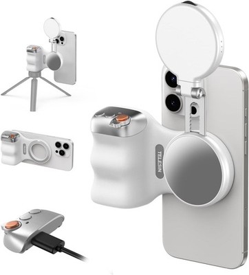 Creator Kit - Fun Shot Magnetic Phone Camera Grip + C03 Magnetic Selfie Light (W