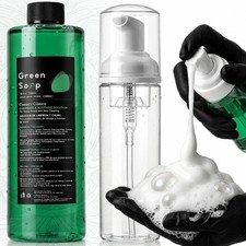 Tattoo Green Soap Kit - 16.9oz 7oz Foam Bottles, Makes 1.3 Gallons Soap