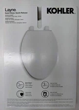 Kohler Layne QR R34069-0 Elongated Toilet Seat Quiet Close Antimicrobial NEW