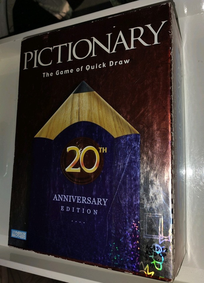 Pictionary 20th Anniversary Edition Board Game Parker Brothers 2005 ...