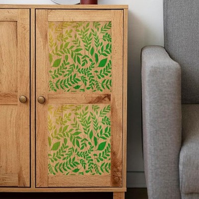 6/12Pcs Reusable PET Painting Templates 12x8in Floral Leaves Drawing Stencils