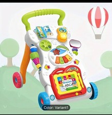 First Walker Steps 2in1 Activity Car Along Ride Walker