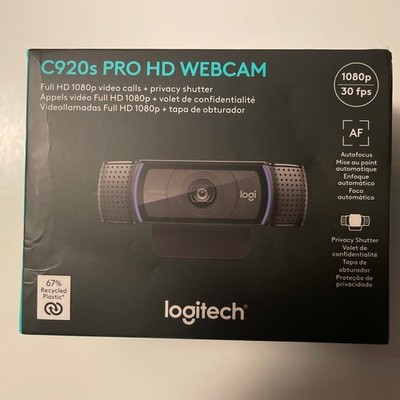 Logitech C920S Pro HD 1080p Webcam - black - New in Box