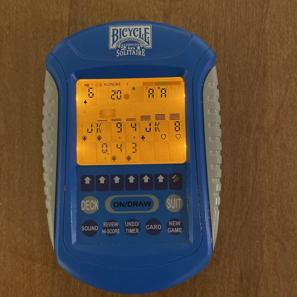 Bicicleta Iluminada 2 em 1 Solitário Jogo Eletrônico Portátil com Caneta - Testado - Imagem 2 de 4