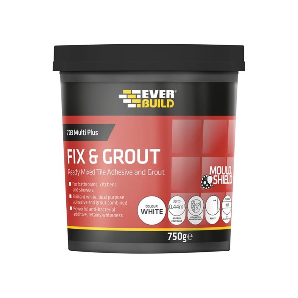 Everbuild White 703 Fix And Grout Ready Mixed Tile Adhesive 3.75 Kg - Image 7