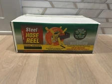 Central Pneumatic Holds 100 Ft Steel Air Hose Reel Hand Crank Spring Load Axle