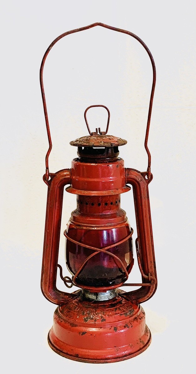 VTG FEUERHAND RED LANTERN RED GLOBE West Germany BABY SPECIAL No