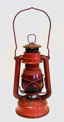 VTG FEUERHAND RED LANTERN RED GLOBE West Germany BABY SPECIAL No