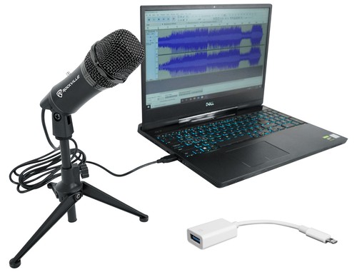 Rockville Z-STREAM USB Streaming Microphone Zoom Podcast Mic+iPhone/iPad Cable - 第 1/12 張圖片