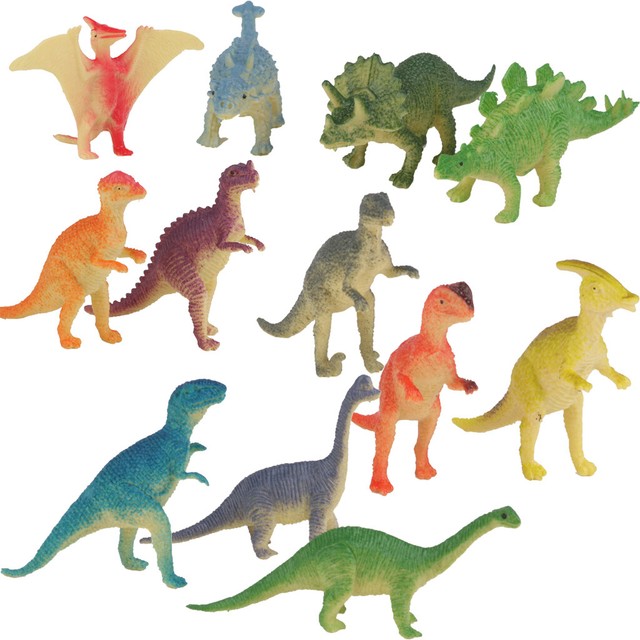 small plastic dinosaur figures