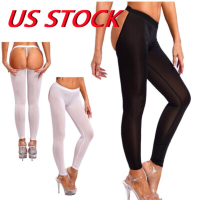 Women's Open Crotch Stockings Thigh Sheer Tights Footless