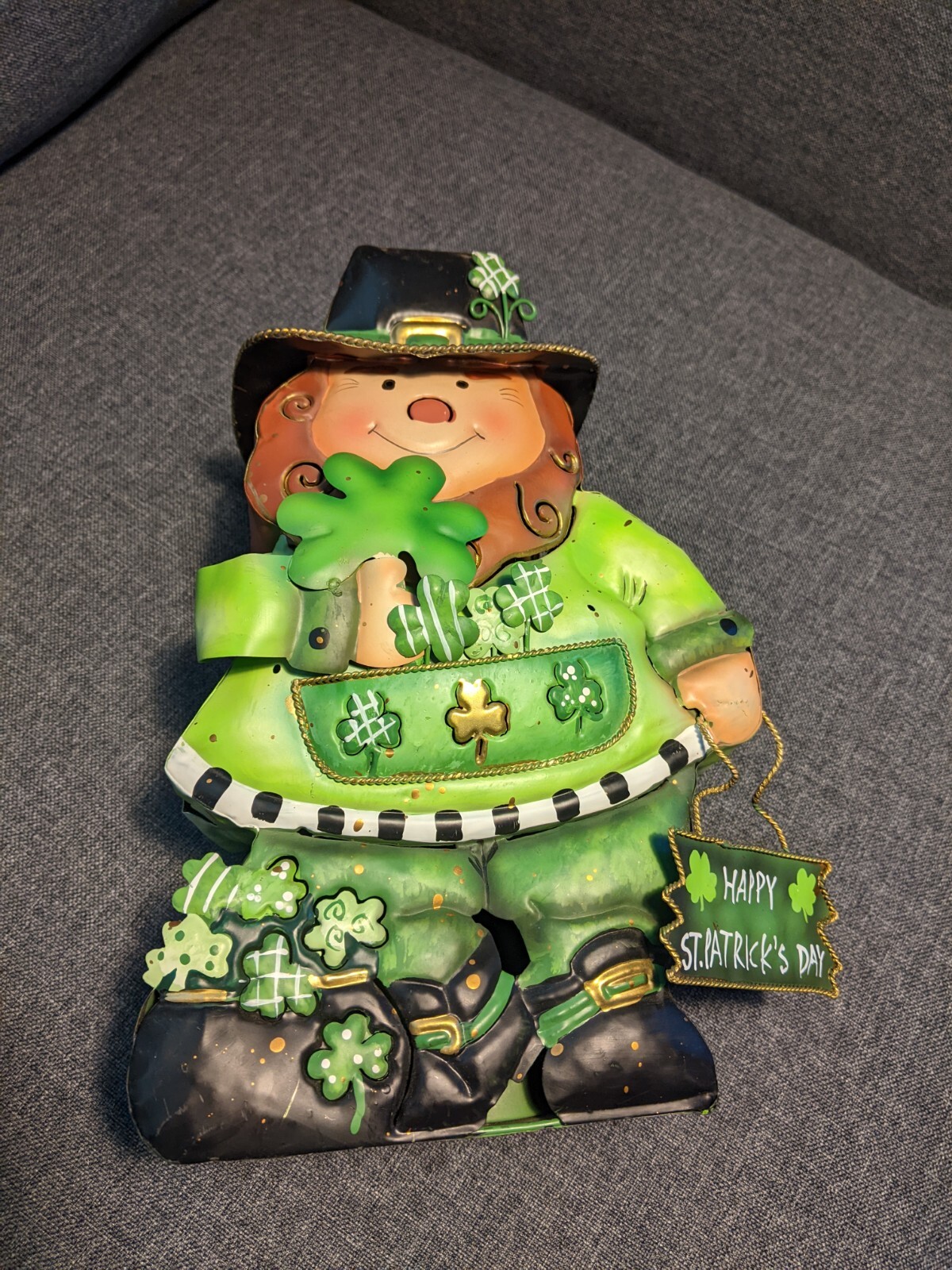 Home Interiors St Patrick's Day Leprechaun Lantern Candle Holder Tealight Rare?