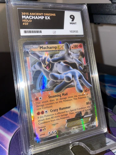 POKEMON | MACHAMP EX 37/98 | ANCIENT ORIGINS | ACE GRADED 9 MINT