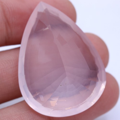102.2 Ct Real Rose Quartz Pear Cut Faceted Loose Gemstone Jewelry Making Craft - Picture 4 of 4