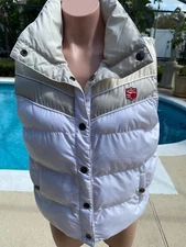O'Neill Ivory Snap Poly Down Vest Jacket Womens L/XL
