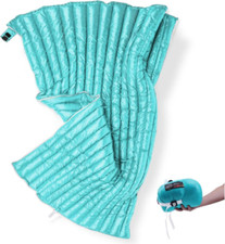 ZOOOBELIVES Ultralight Backpacking 32-50F Down Sleeping Double, Fantasy Blue