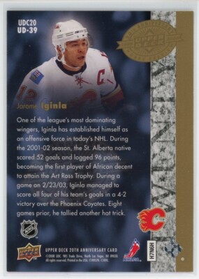 2008 Upper Deck 20th Anniversary Hobby Preview Jarome Iginla #UD