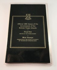 BU Official 1985 British Virgin Islands PROOF Set with Mint Stamps