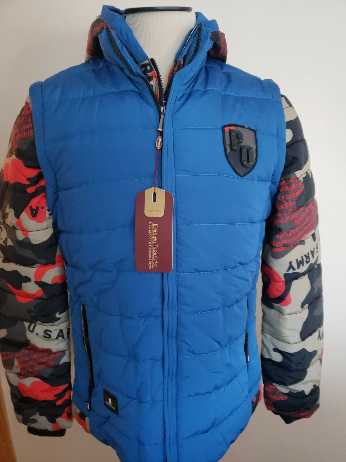 JHEREMY New Men’s Full Zip water/wind resistant Hooded Jacket Coat Size M