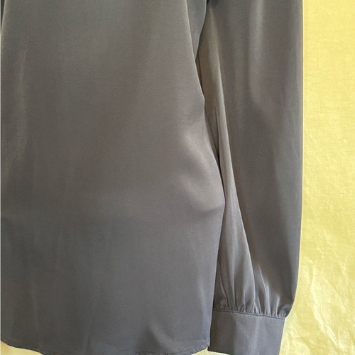 A-18 Allegra K NWT Blue Keyhole Opening Long Sleeve Pullover Blouse Size XL - Picture 3 of 16