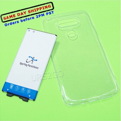 High Power 5720mAh Extended Slim Battery+Slim Soft TPU Case for LG G5 VS987 USA
