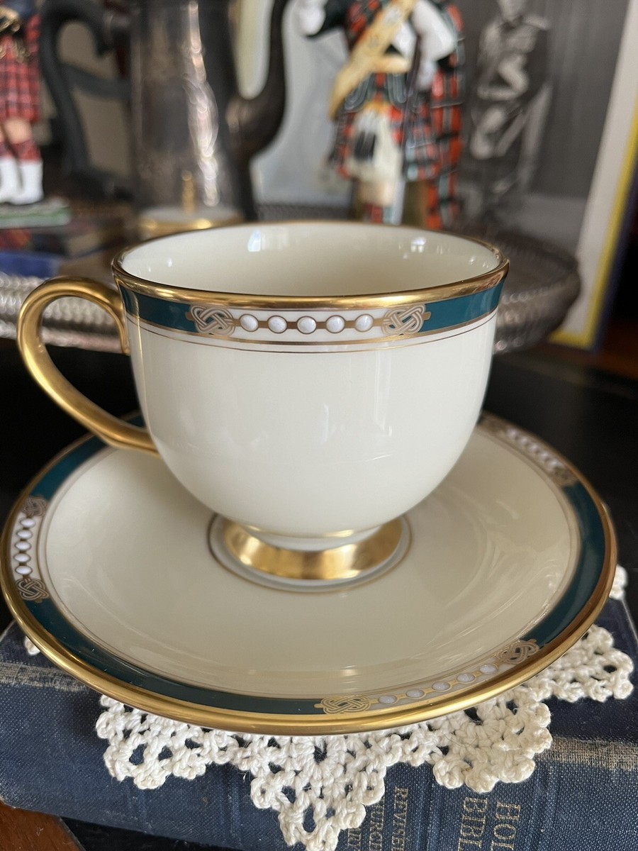 REGAL uチップ　worth collection LENOX Presidential Collection Union China Tea Cup & Saucer - Teal