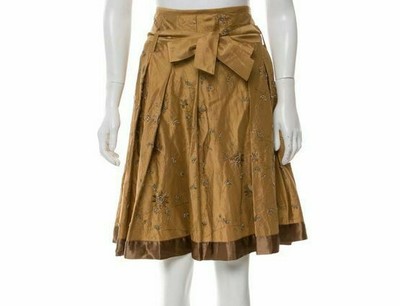 Etcetera Silk Rhinestone embellised Skirt  Size 4 NWT