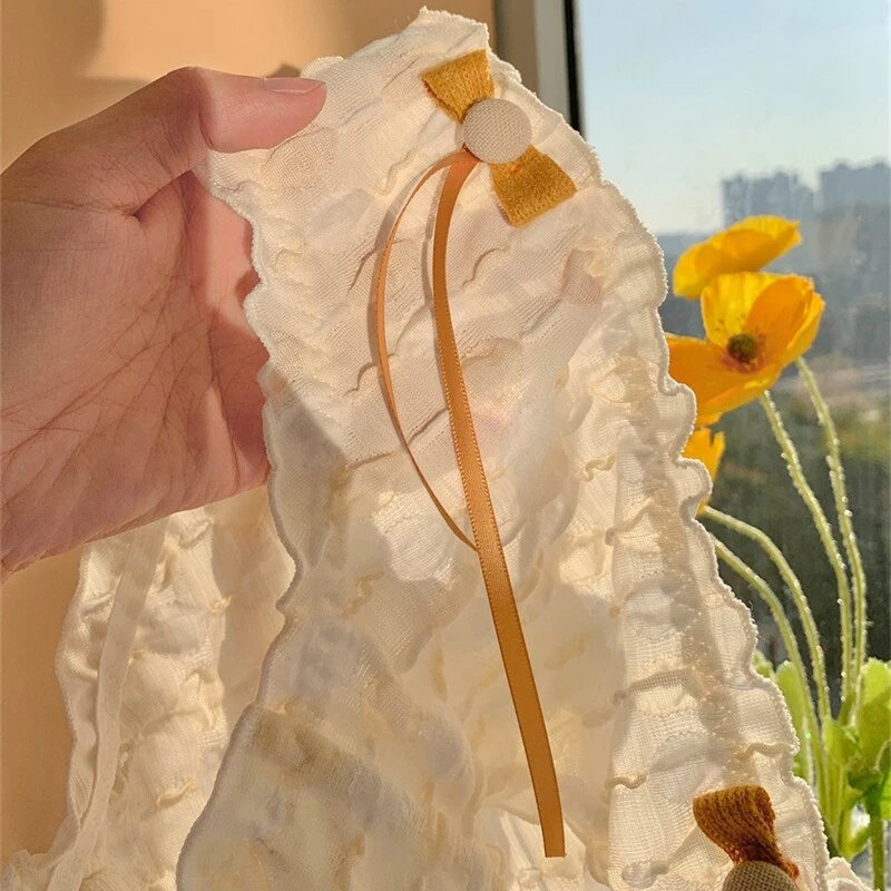 Bragas de algodón con lazo kawaii japonesas para mujer dulces calzoncillos lolita calzoncillos ropa interior Foto 3 de 4
