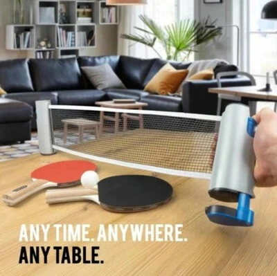Retractable Table Tennis - Ping Pong Net Kit & Paddles - Ships from California